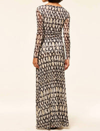 Misa Los Angeles - Ekat Abstract Geo Mesh Skirt