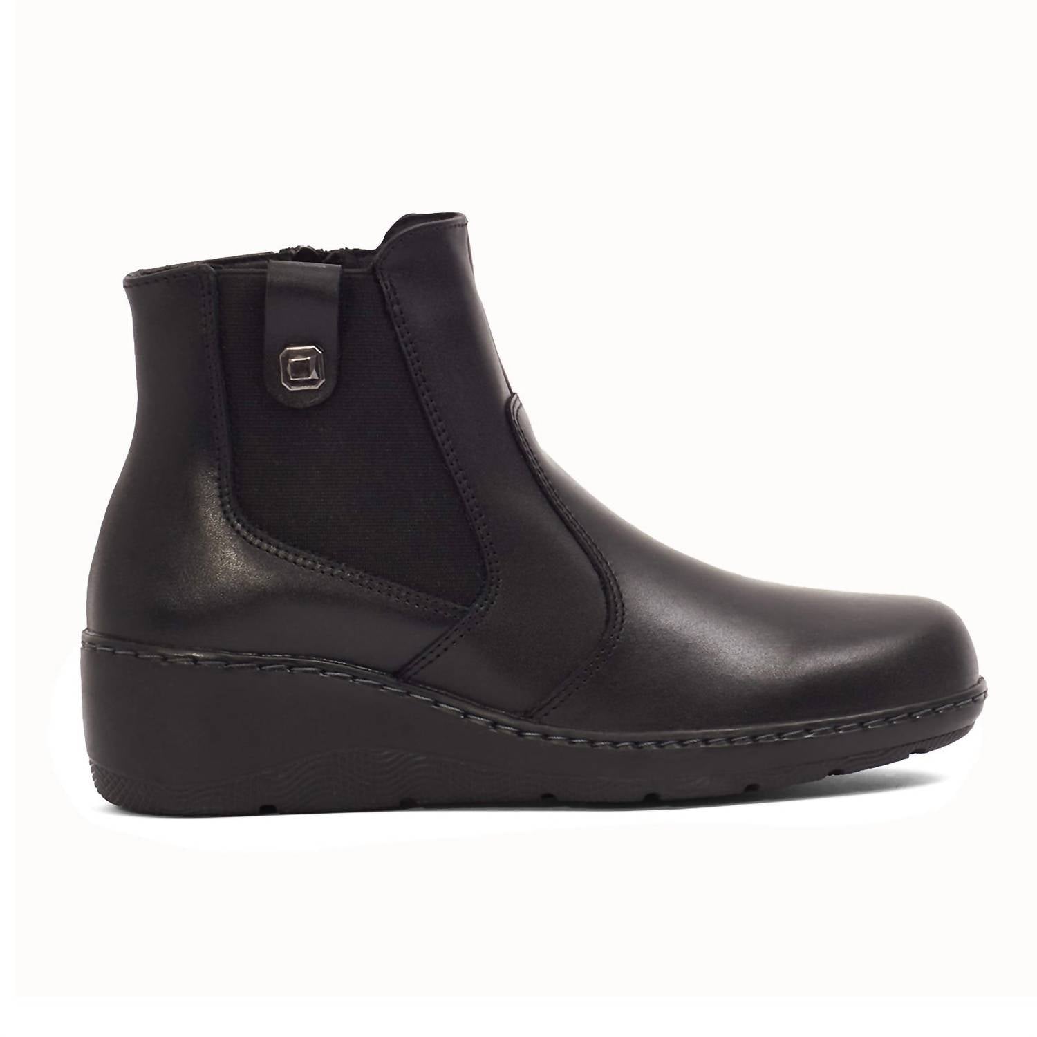 Andrea - Women's Exclusive Leather Wedge Booties