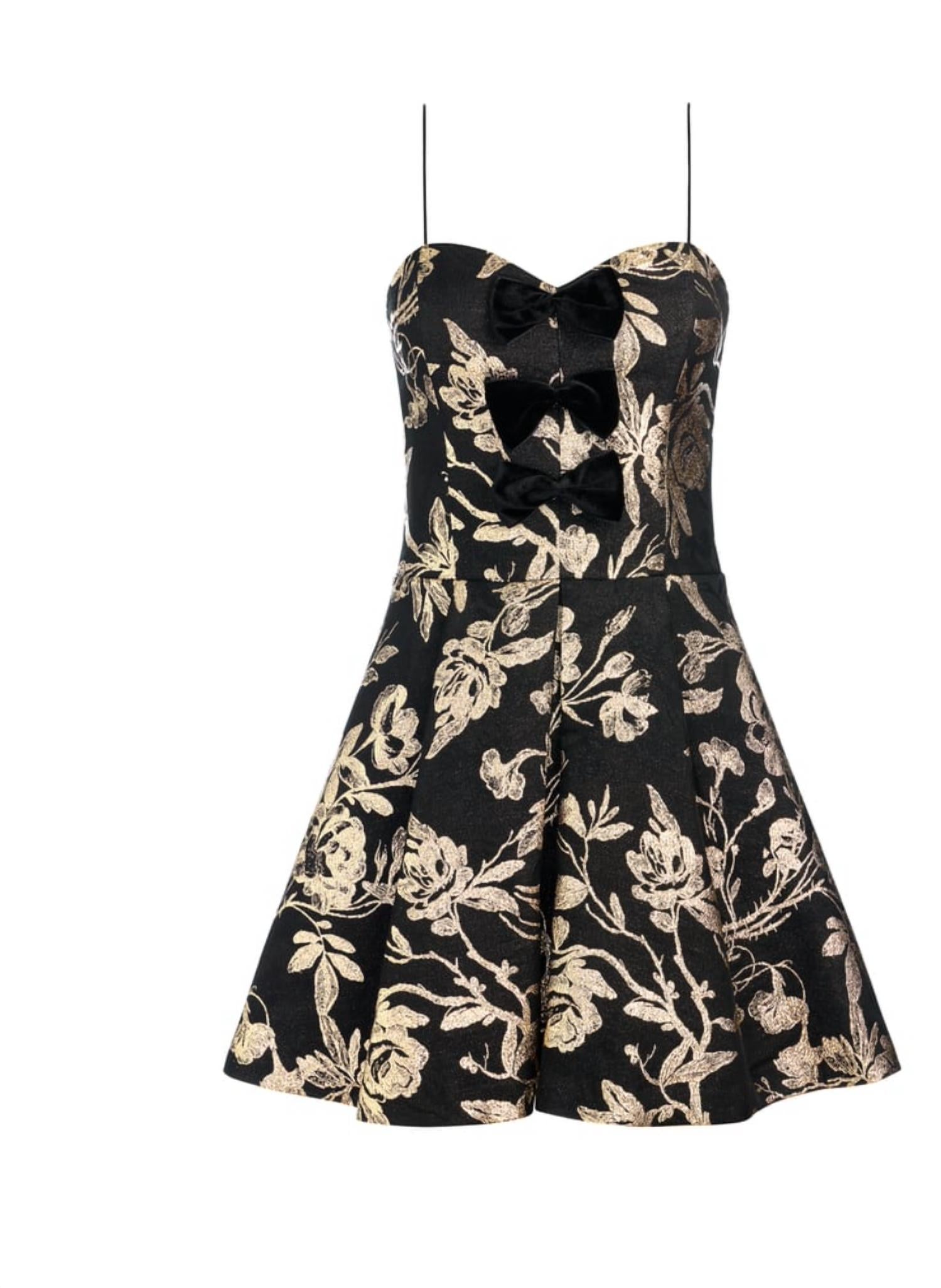 Alice + Olivia - Daniela Bow Front Mini Dress
