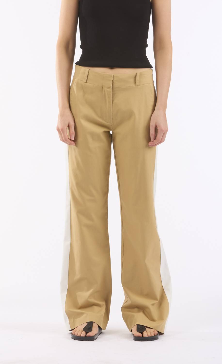 LE SUPERBE Hybrid Dickie Pant in khaki - women's pants