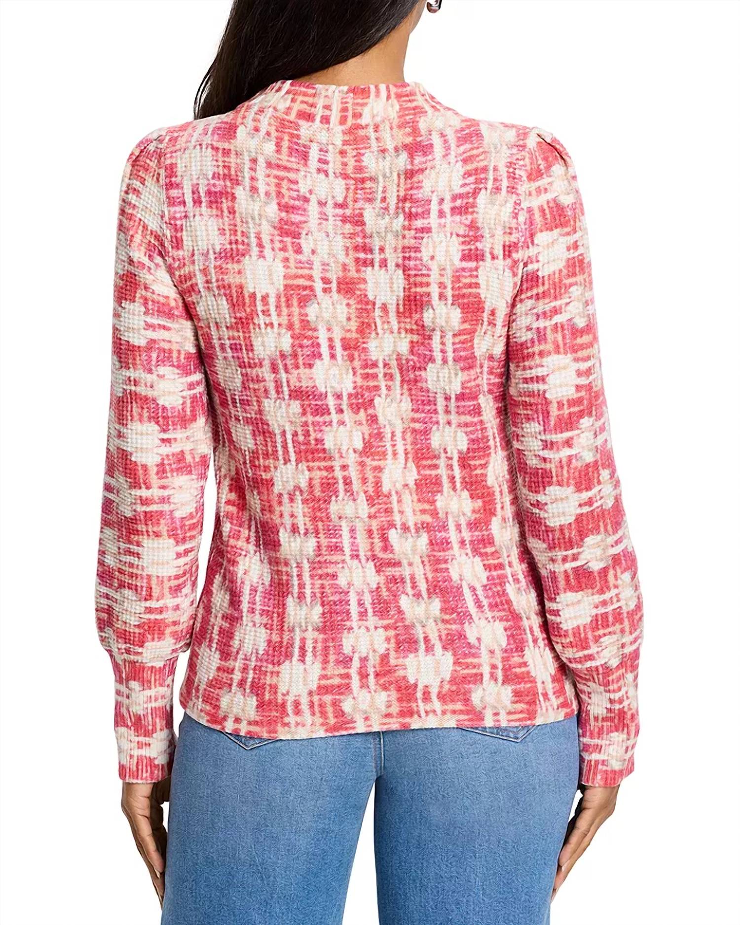 Nic + Zoe - Waffle Stitch Stamp Sweater