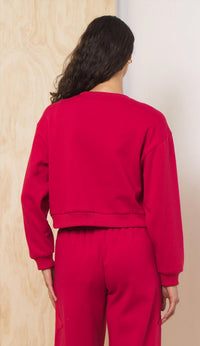 Vintage Havana - Fleece Crewneck With Star Applique Sweatshirt