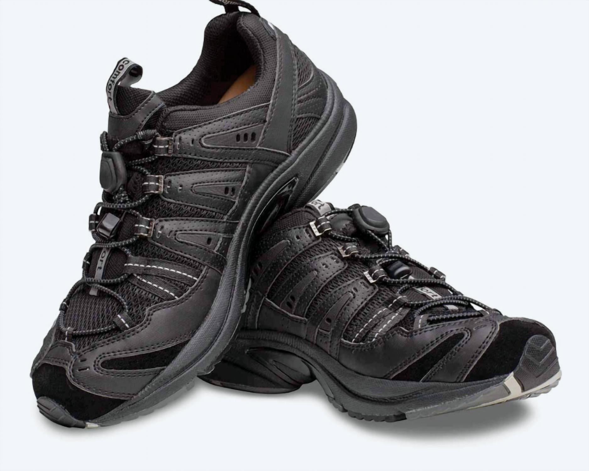 Dr. Comfort Shoes Men's Performance Shoe in black - men's sneaker - detail view