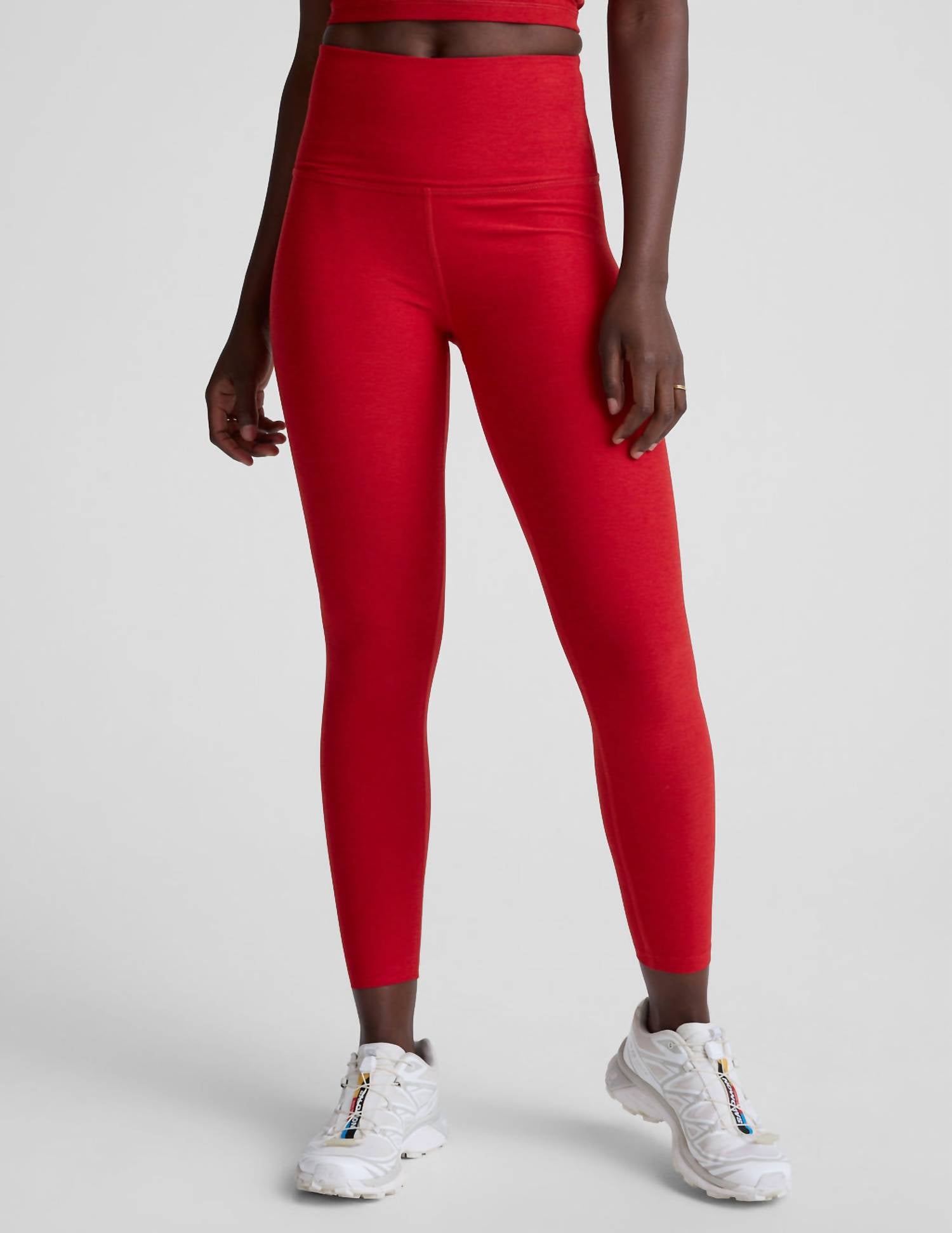 BEYOND YOGA Caught In The Midi High Waisted Legging in the midi high waisted legging in holly red - women's pants