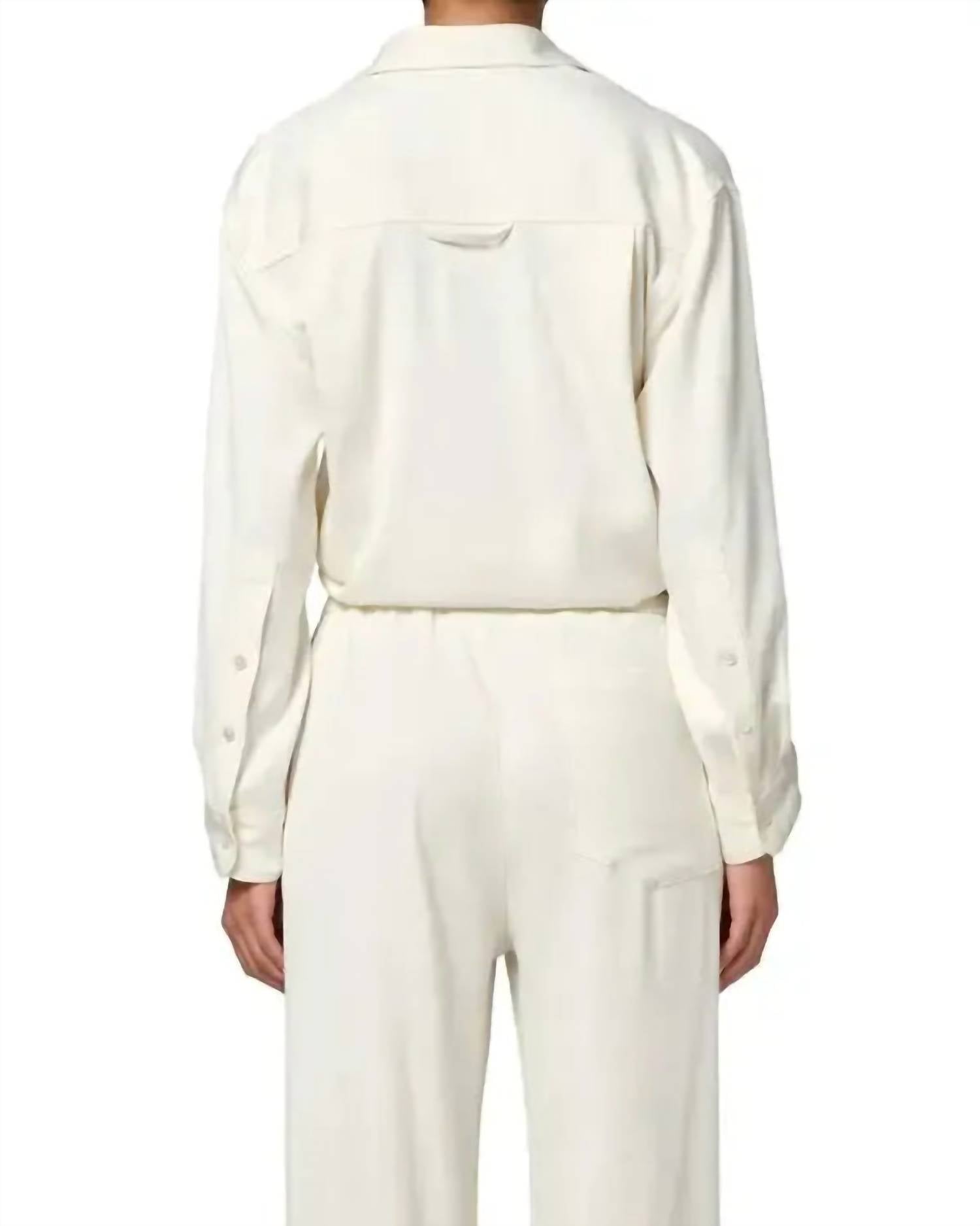 Citizens of Humanity Kayla Long Sleeve Top in moonlight - women's shirt - detail view
