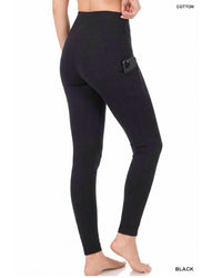 Zenana - Women's Wide Waistband Pocket Leggings