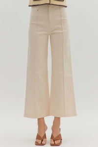 Entro - High Rise Wide Leg Trousers