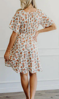 Mikarose Tori Dress in spring blossom - women's dress - detail view