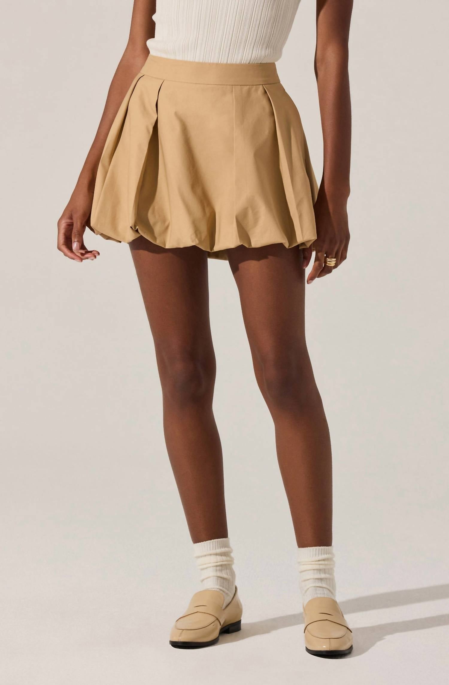 Astr - Toini Pleated Bubble Mini Skort