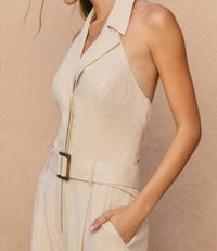 DRESS FORUM Camilla Jumpsuit in beige - women's pants - view 4