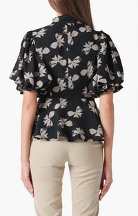 Gracia - Peplum Hem Blouse