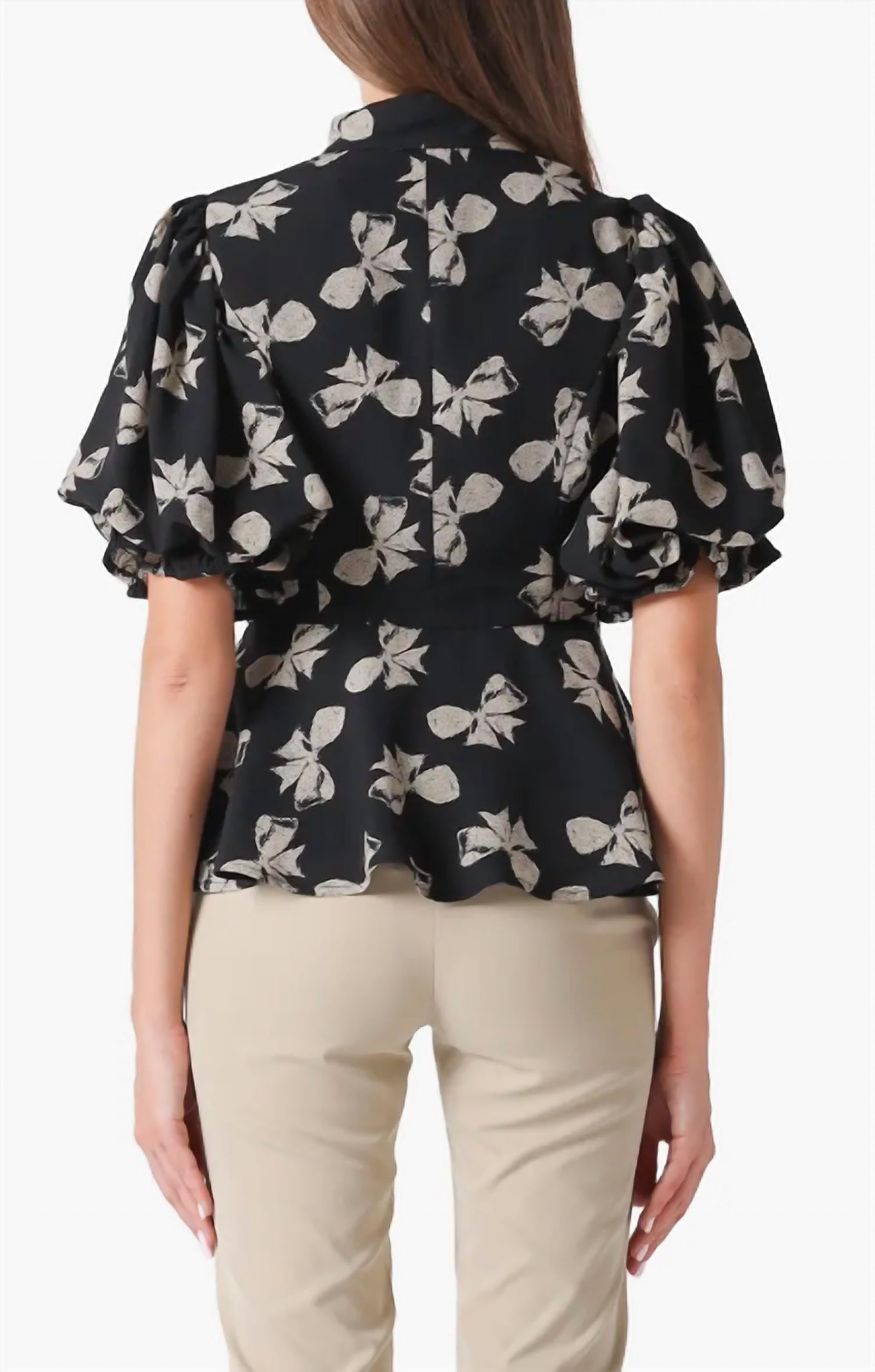 Gracia - Peplum Hem Blouse