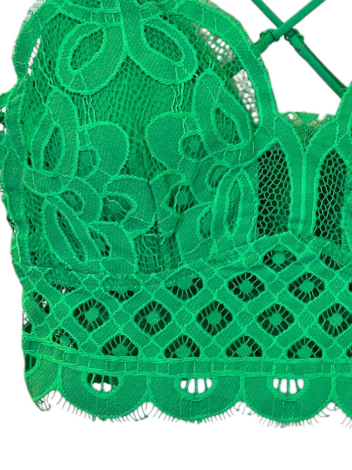 Color Alien - Crochet Lace Bralette With Bra Pads
