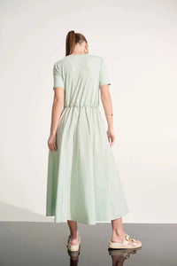 Joseph Ribkoff - Drawstring Waist Maxi Fit & Flare Dress
