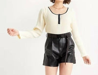 Levi'S - High Rise Faux Leather Shorts