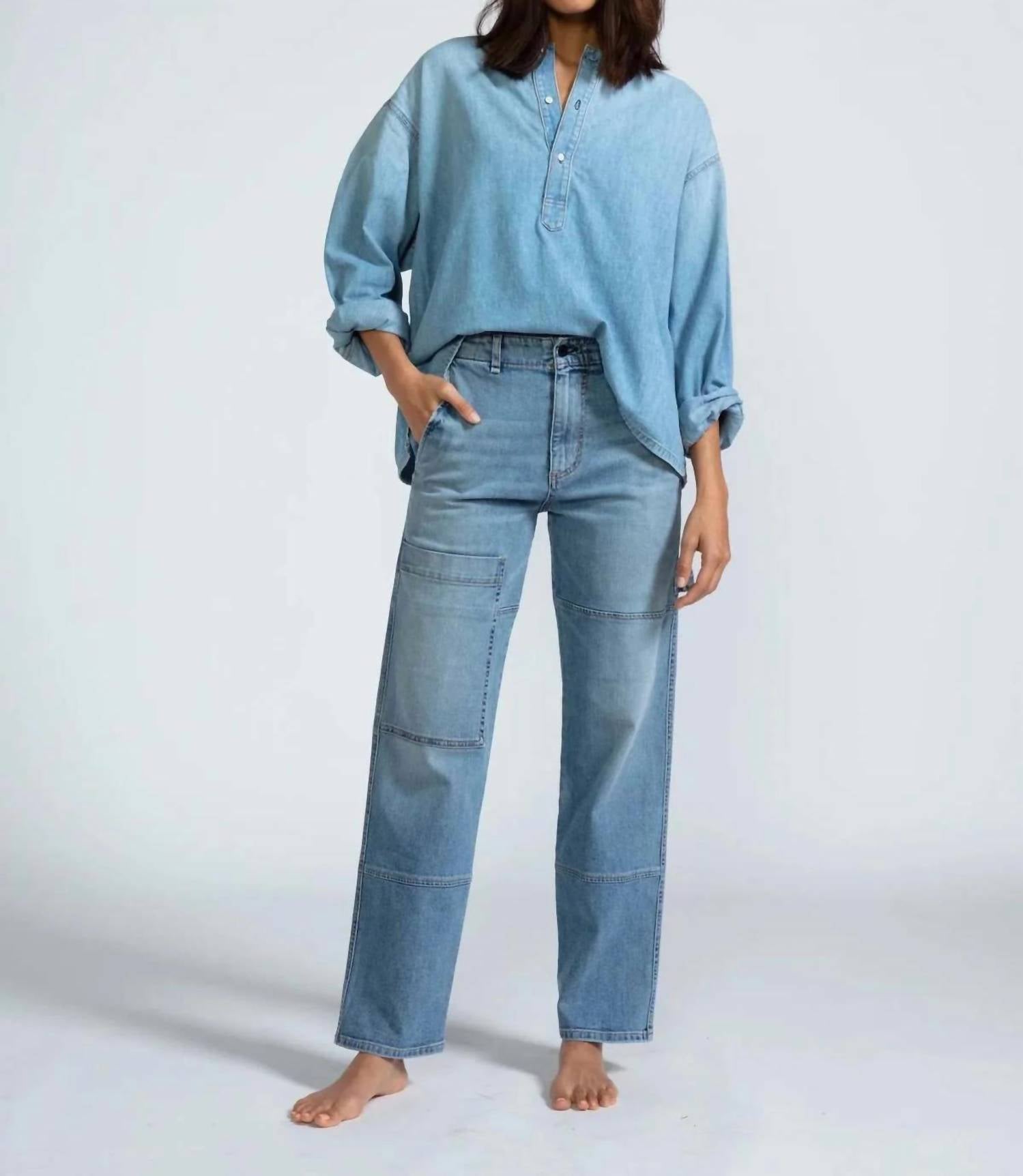 Askk Ny - Denim Henley Top