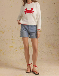 27 Miles Malibu - James Cotton Crab Intarsia Crew Sweater