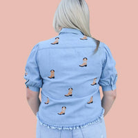 Layerz Clothing - Bailey Orange Boot Scootin' Bleachers Top