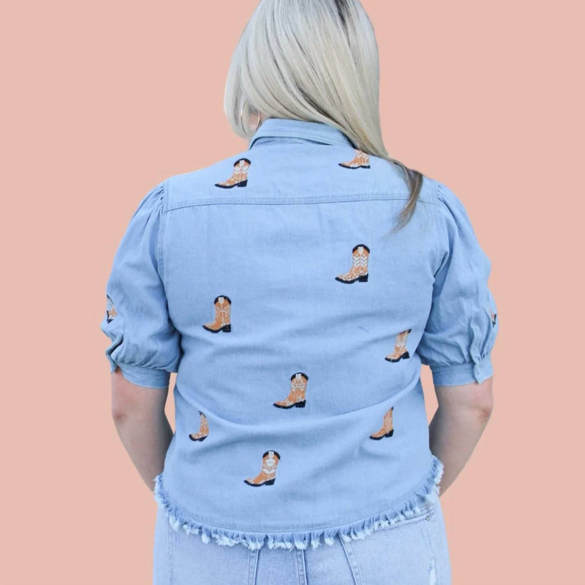 Layerz Clothing - Bailey Orange Boot Scootin' Bleachers Top