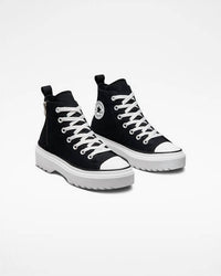 Converse Women's Chuck Taylor All Star Lugged High Top Shoe in black black white - women's sneaker