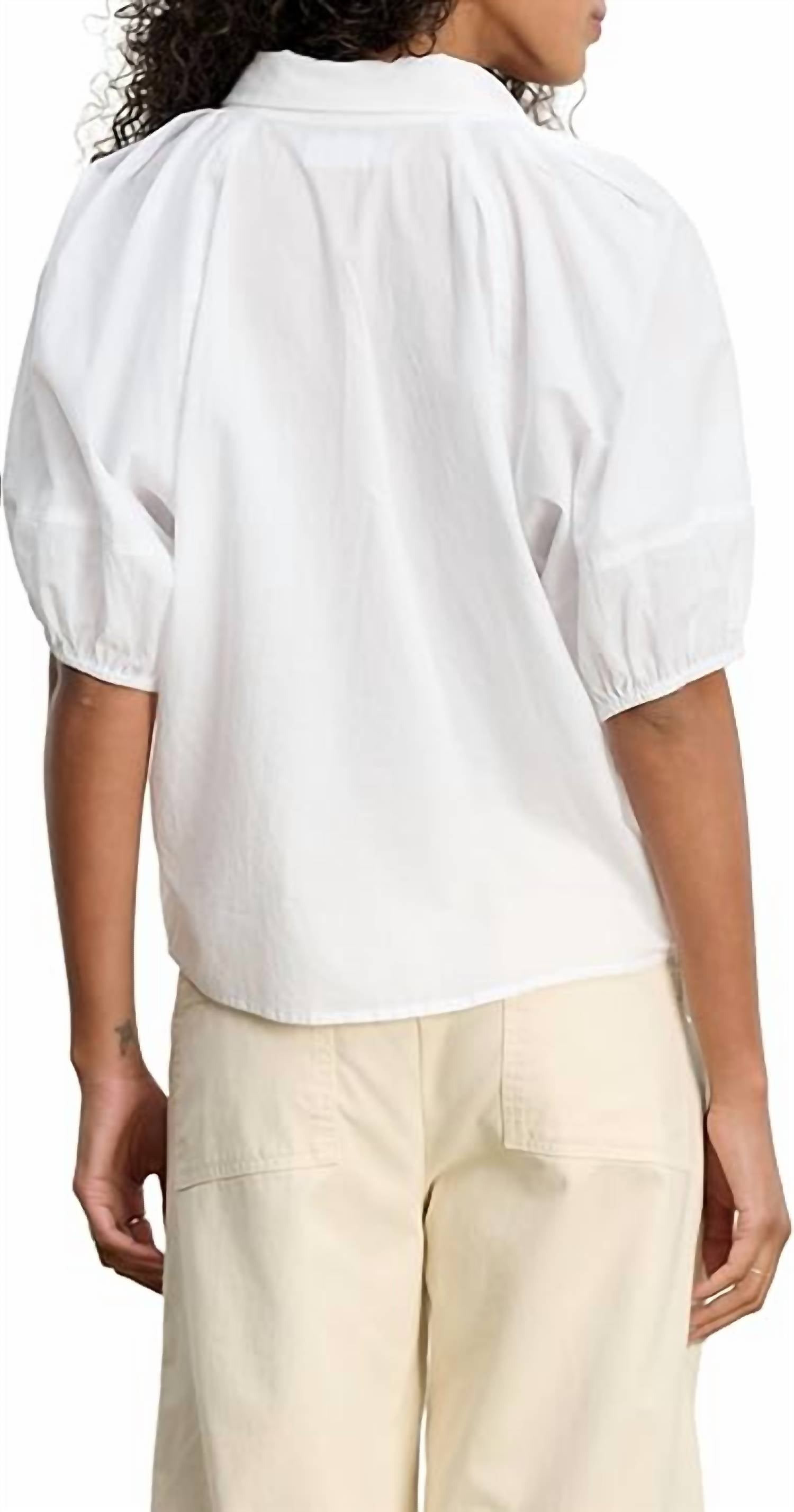Velvet By Graham & Spencer - Autumn Puff Sleeves Shirt - Plus