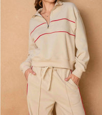 Dress Forum - Track Stripe Half Zip Sweatshirt