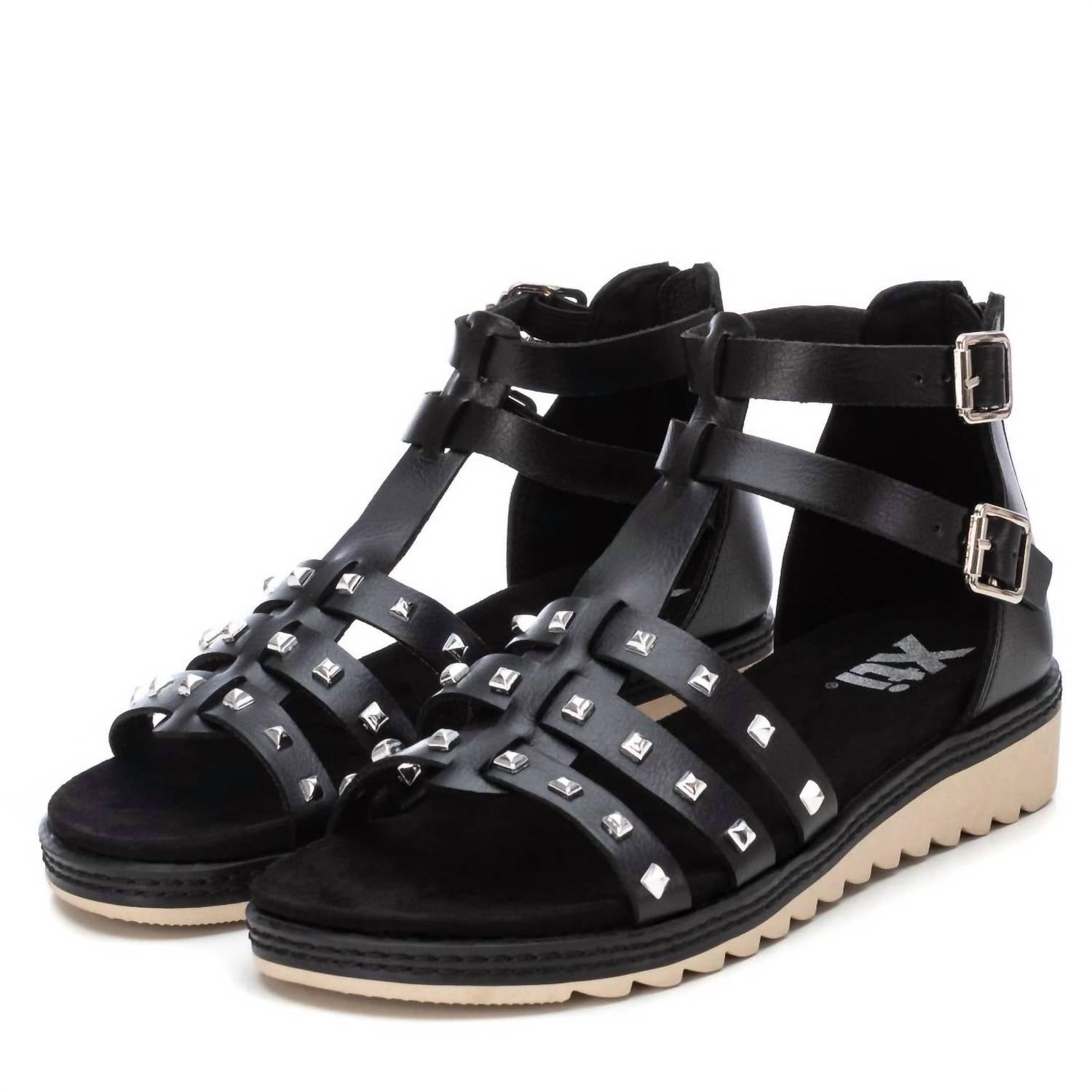 Xti - WOMEN'S FLAT SANDALS WITH GOLD STUDS