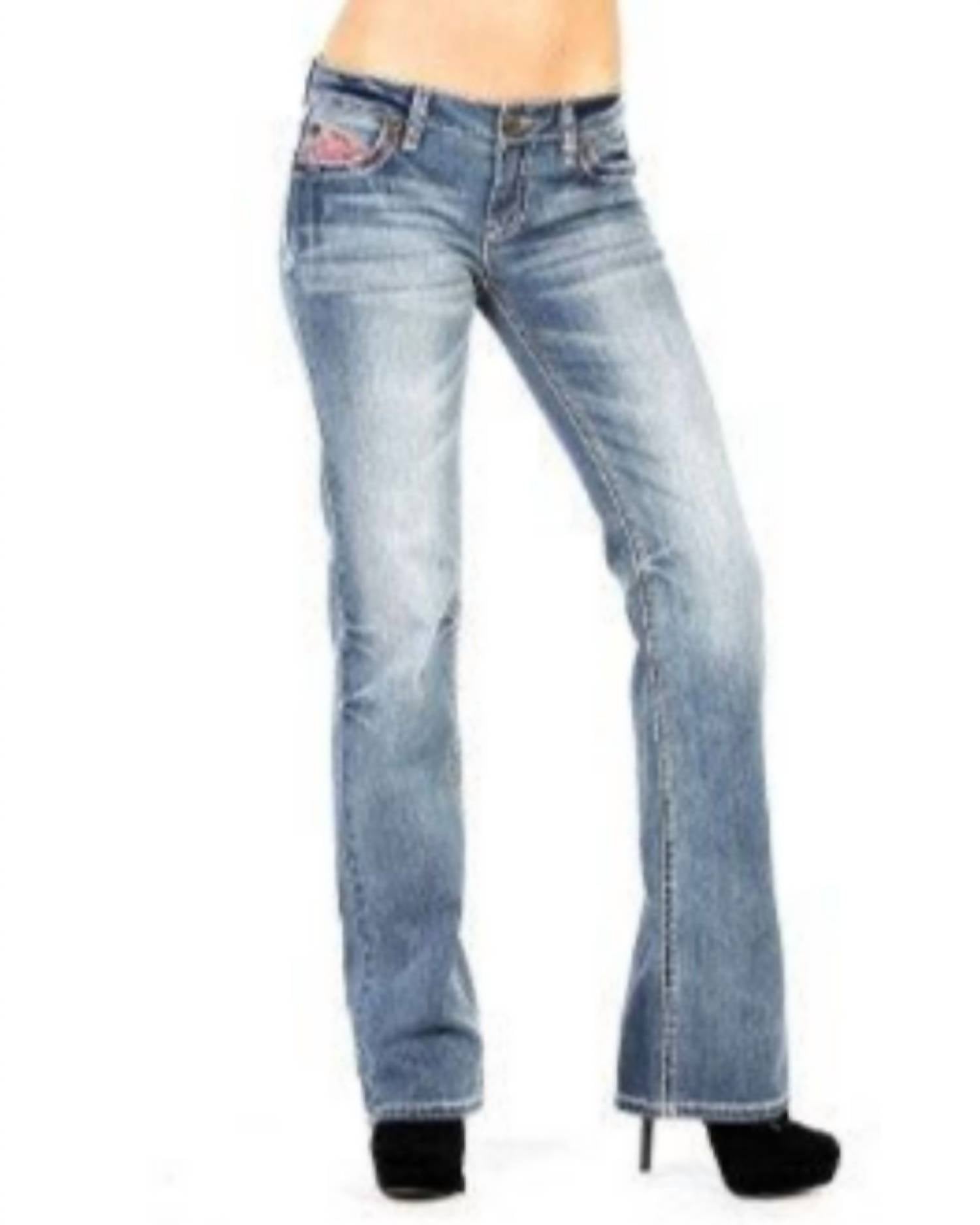 Adiktd Bandana Picnic Jeans in medium stonewash - women's jeans