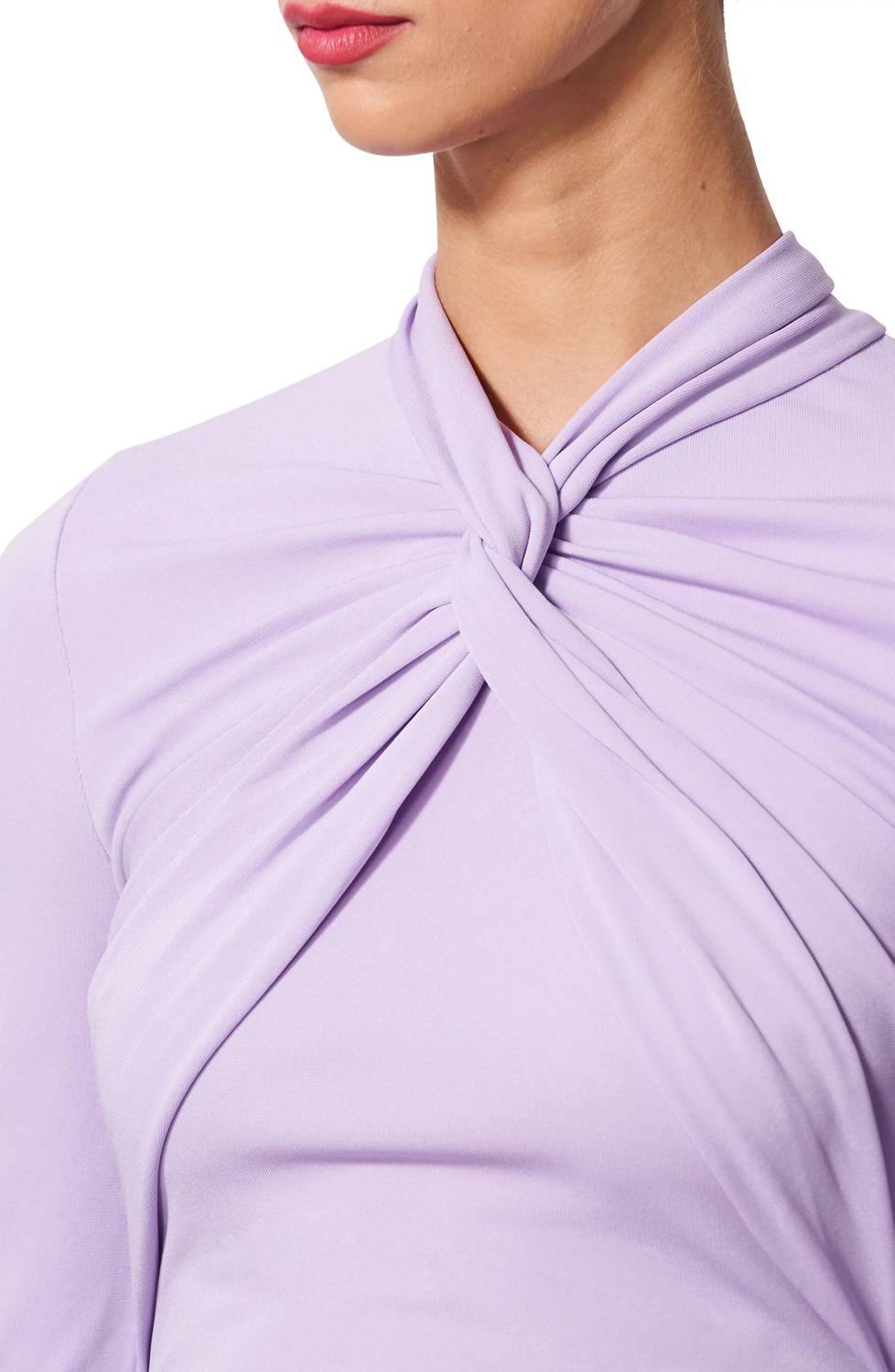Carolina Herrera - Twist Neck Long Sleeve Jersey Gown