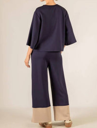 P.Cill - Women's Butter Colorblock Wide Leg Pants