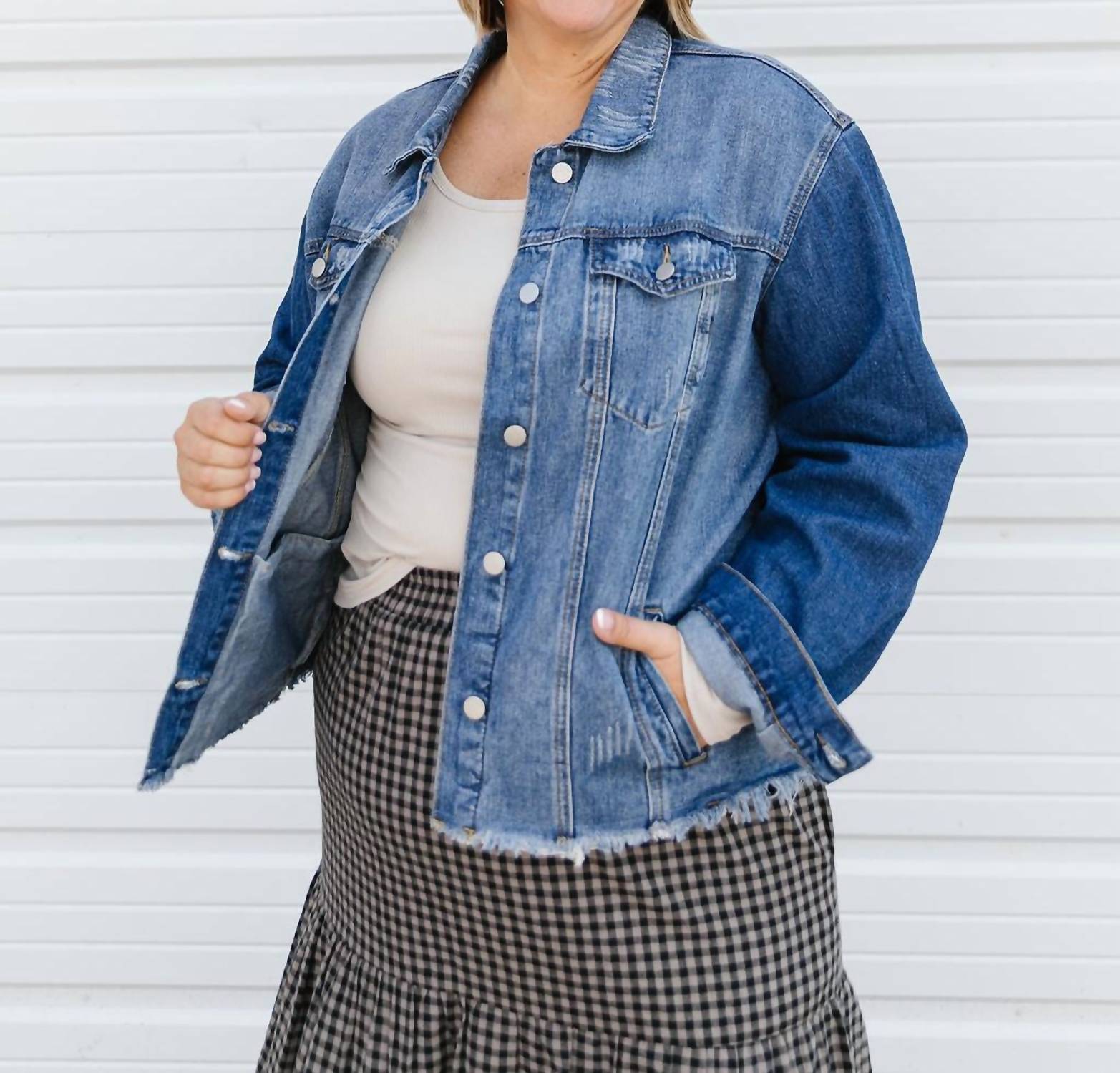 Mikarose Janice Denim Jacket in dark wash - women's jacket - view 5