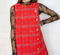 Entro - Women's Tweed Sleeveless Mini Dress