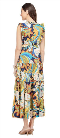 Jade Melody Tam - Ruched V-neck Maxi Dress