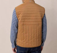 SOUTHERN TIDE Whitemarsh Packable Quilted Vest in hazelnut khaki - men's jacket - view 4