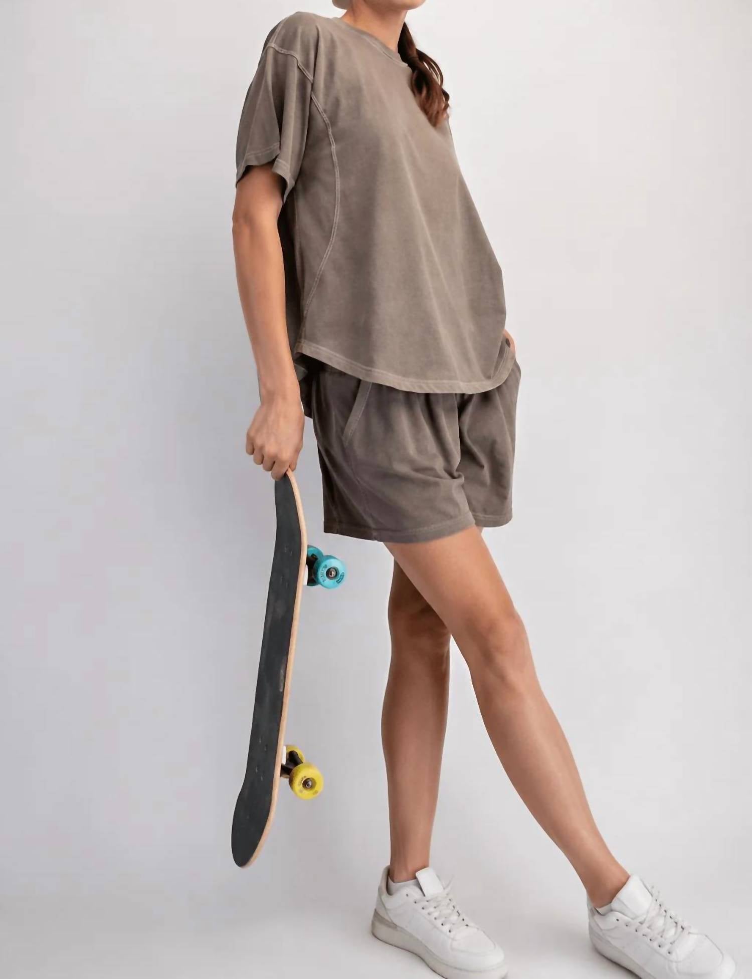 Rae Mode - Comfort Washed Cotton Shorts Set