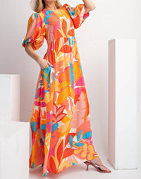 Easel - Bold Print Maxi Dress