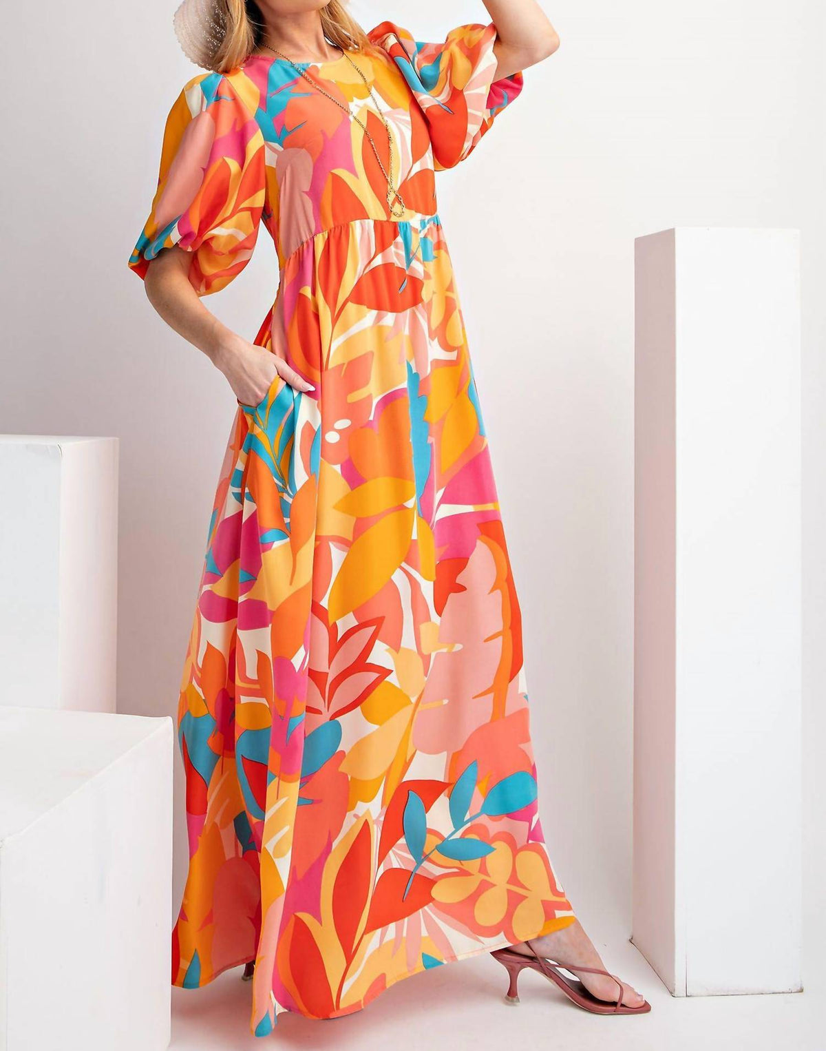 Easel - Bold Print Maxi Dress