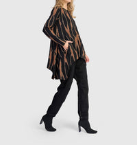 ALEMBIKA Lignette Pockets Top in wood - women's long sleeve top - detail view