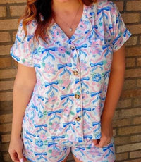 Simply Southern - Button Up Shirt & Shorts Pajama Set