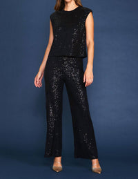Skies Are Blue - Lara Sequin Wide Leg Pants