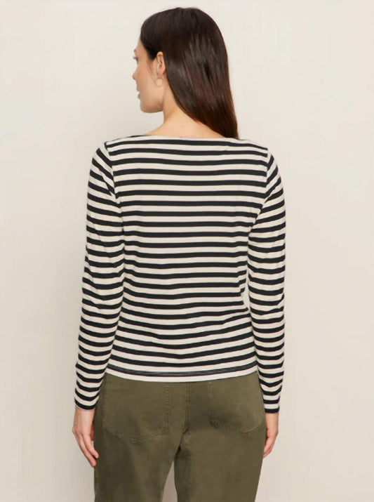 Sanctuary - Boatneck Long Sleeve Striped Tee