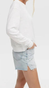 Chrldr - Foil Hearts Long Sleeve Boatneck Top
