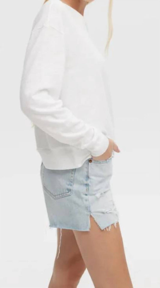 Chrldr - Foil Hearts Long Sleeve Boatneck Top