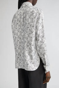 MaxMara Rodesia Blouse in white black - women's blouse - alternate view