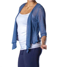 Papa Fashions - Mesh Sweater Cardigan