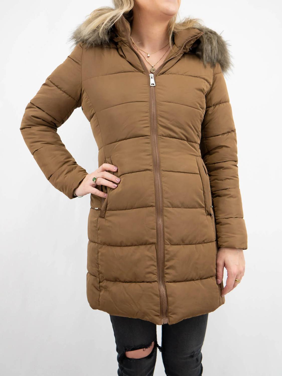 Coalition La - Long Sleeve Puffer Coat