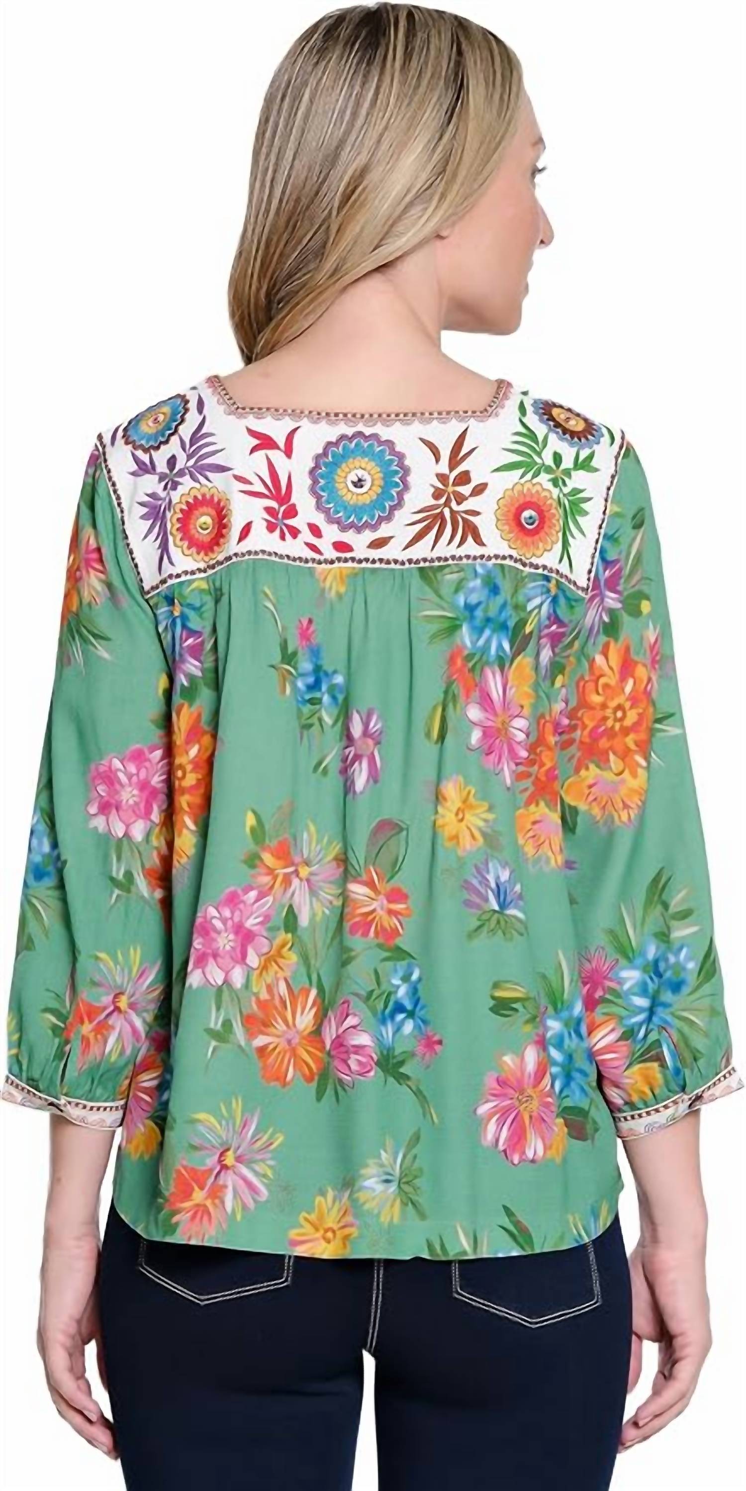John Mark - Print Peasant Top