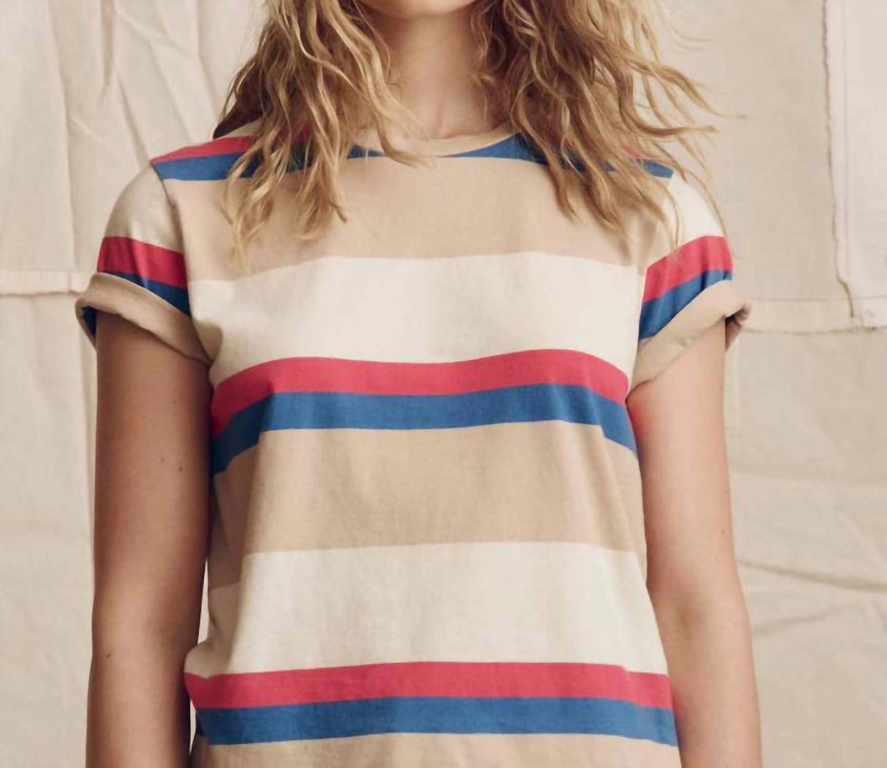 THE GREAT. The Little Tee in study hall stripe - women's t-shirt - view 4