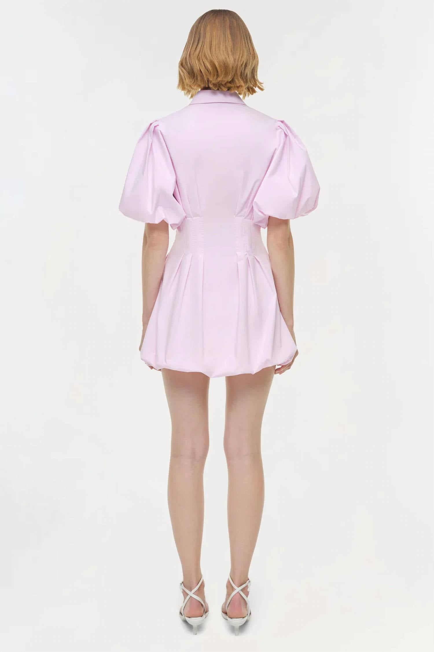 Jonathan Simkhai - Cleo Balloon Pintuck Mini Dress