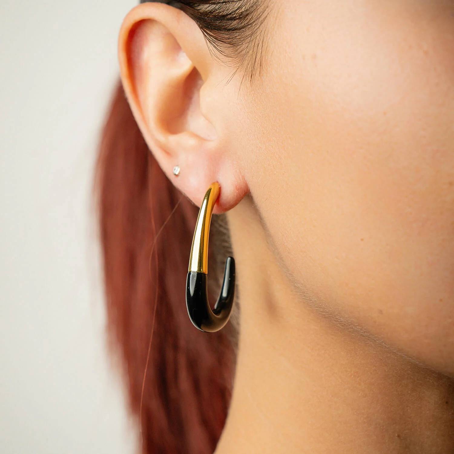 Gold & Honey - Women's J Hoop Earrings